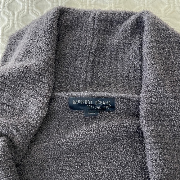 Barefoot Dreams CozyChic Circle Cardigan Women's Charcoal Open Front - Picture 2 of 10